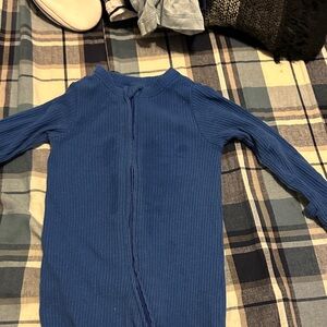 Old Navy Ribbed Blue Kids Footie